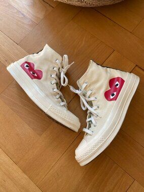 Comme des Garçons CDG PLAY CONVERSE Heart High Top Sneakers